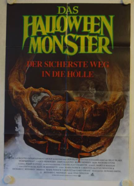 Pumpkinhead original release german movie poster